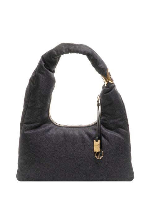 BORBONESE TWINNIE SMALL Bolso de hombro pequeño negro oscuro - Bolsos Mujer
