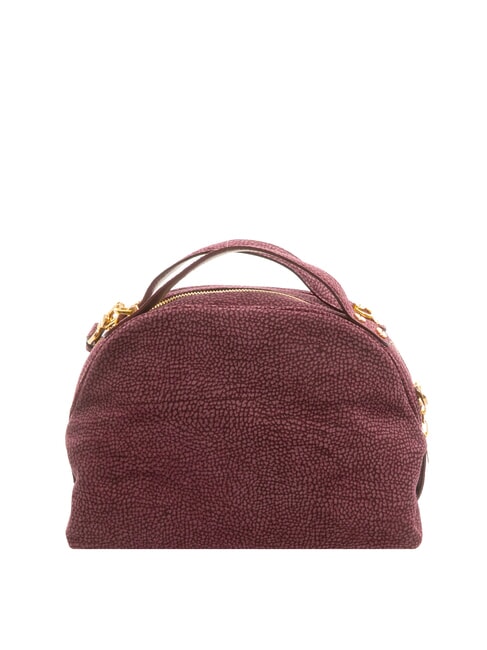 BORBONESE CAMOSCIO Bolso bandolera de piel merlot - Bolsos Mujer