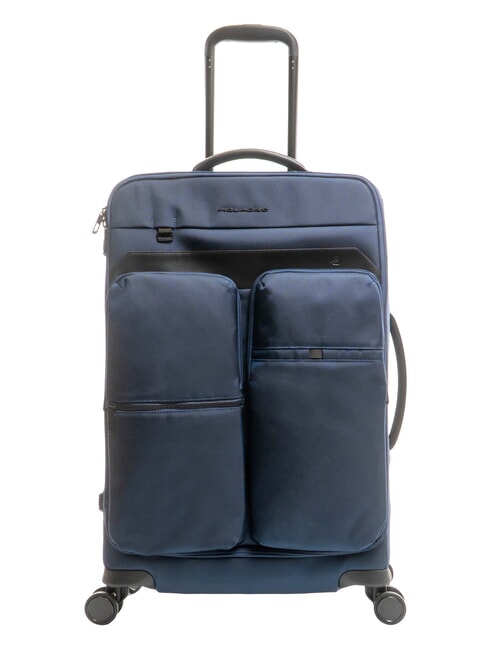 PIQUADRO X19 Carro mediano con bolsillos azul - Trolley Semirrígidos