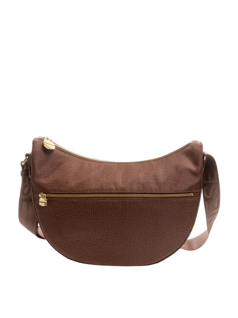 BORBONESE BORBONESO Bolso de hombro LUNA en tejido jet op avellana - Bolsos Mujer