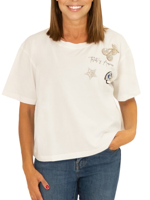 SUN68 BOXY Camiseta de algodón porcelana - camiseta