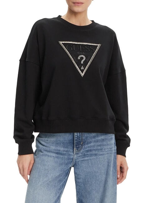 GUESS RACHELE TRIANGLE Sudadera de algodón jetbla - Sudaderas de mujer