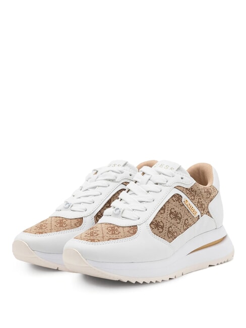 GUESS ENERGY4 Zapatillas Beige / Marrón - Zapatos Mujer