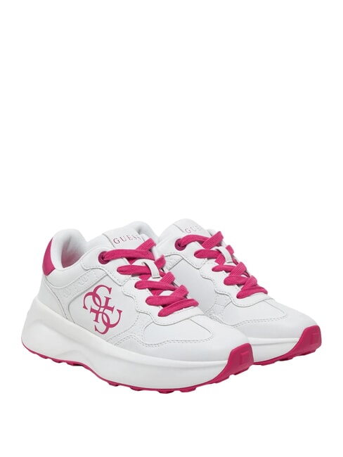 GUESS LUCKEI zapatillas con logo 4G Blanco / Fucsia - Zapatos Mujer