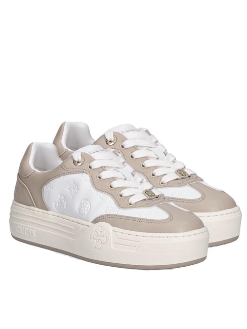 GUESS SWOLE Zapatillas beige blanco - Zapatos Mujer