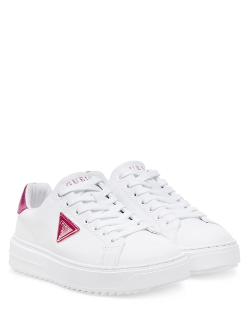 GUESS DENESA Zapatillas blanco/magenta - Zapatos Mujer