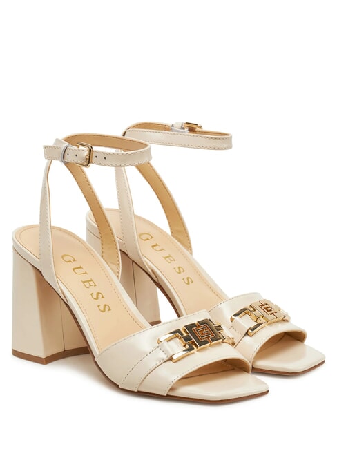 GUESS GRATO Sandalias altas de piel CREMA - Zapatos Mujer