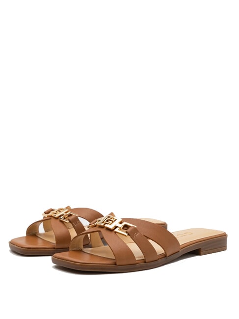 GUESS REALLA sandalias de cuero bronceado - Zapatos Mujer