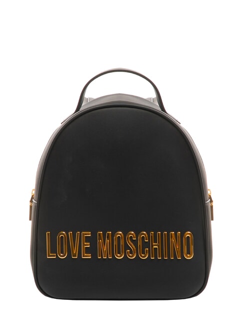 LOVE MOSCHINO BOLD LOVE Mochila pequeña con logotipo en relieve negro - Bolsos Mujer