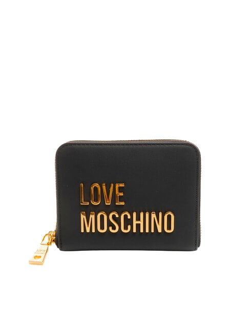 LOVE MOSCHINO BOLD LOVE Cartera mediana con cremallera Aorund negro - Carteras Mujer