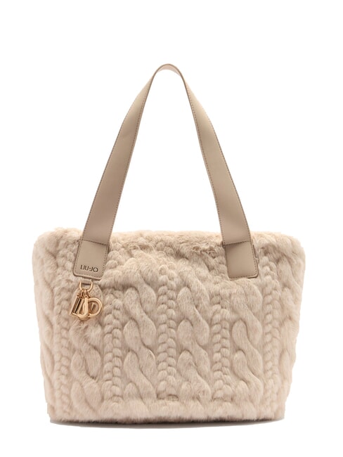LIUJO VERRY Bolso grande de peluche tipo hobo NEUTRAL - Bolsos Mujer