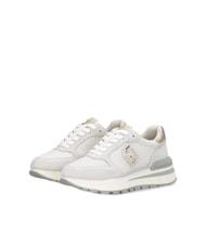 LIUJO AMAZING 25 Zapatillas de ante y malla blanco roto/dorado claro - Zapatos Mujer - 1