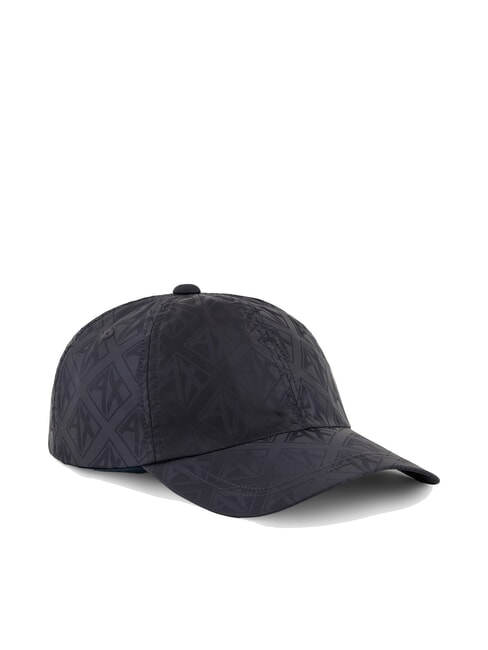 ARMANI EXCHANGE BASEBALL HAT Sombrero de tela satinada azul marino profundo - Sombreros