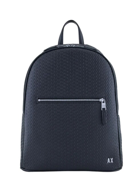 ARMANI EXCHANGE ELBA Mochila con logotipo en relieve y bolsillo para portátil. azul marino profundo - Mochilas para portátil