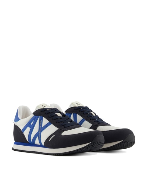 ARMANI EXCHANGE RIO Zapatillas bajas azul marino intenso + blanco roto - Zapatos Hombre