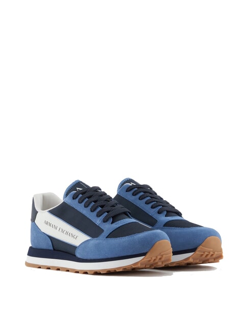 ARMANI EXCHANGE OSAKA Zapatillas Hombre azul+azul marino+blanco roto - Zapatos Hombre