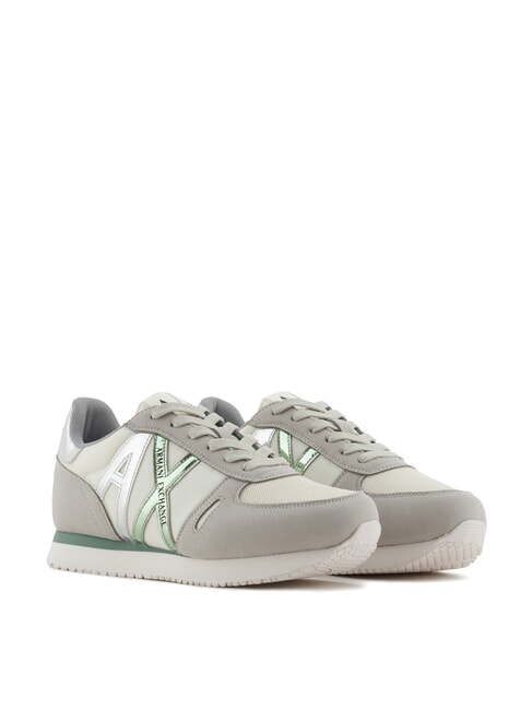 ARMANI EXCHANGE RIO Zapatillas gris+d.verde escarchado - Zapatos Mujer