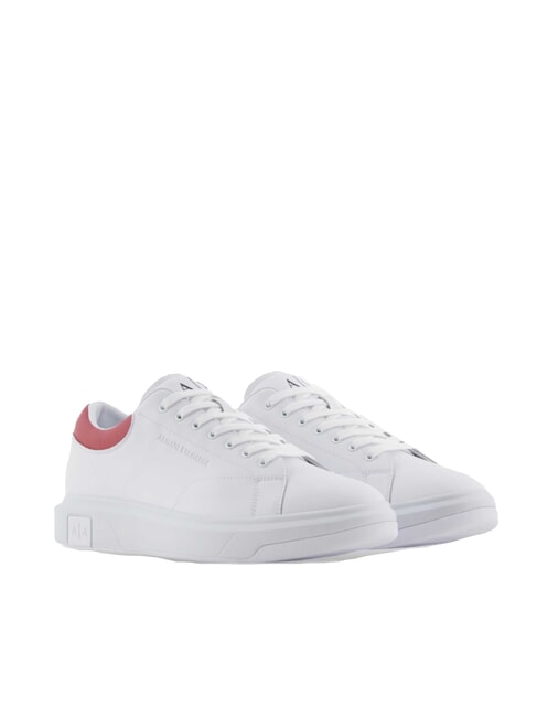 ARMANI EXCHANGE ACTION Zapatillas de cuero op.blanco+cardenal - Zapatos Hombre