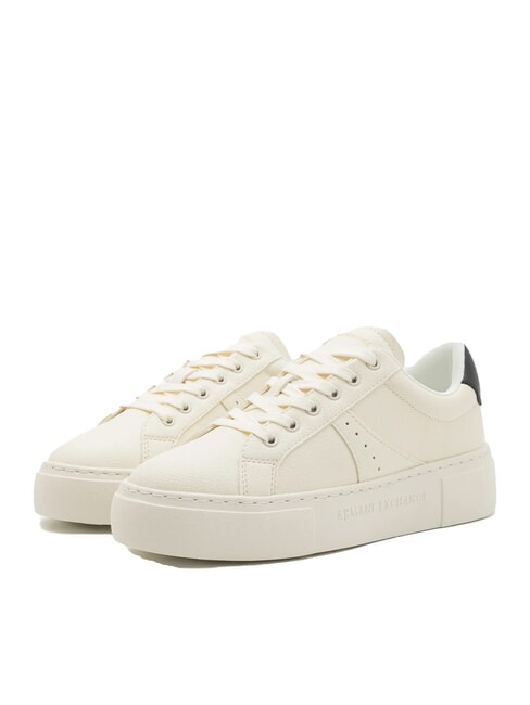 ARMANI EXCHANGE A|X Zapatillas blanco roto + negro - Zapatos Mujer