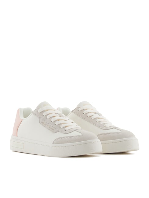 ARMANI EXCHANGE A|X Zapatillas con detalle en contraste blanco roto + rosa claro - Zapatos Mujer