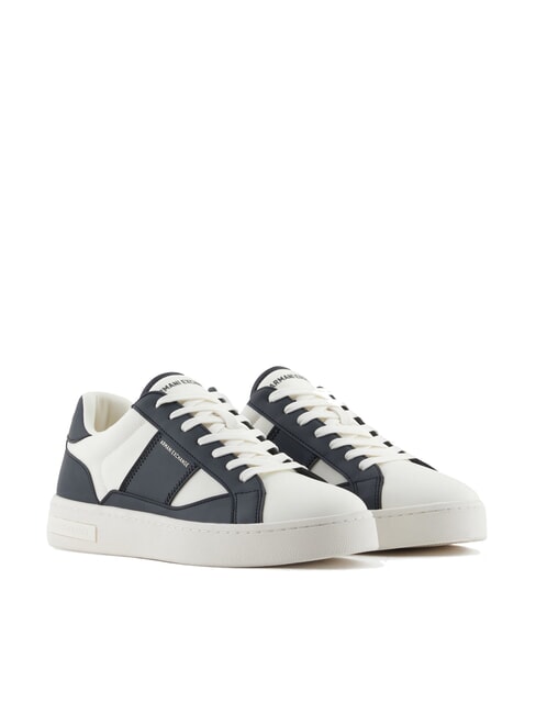 ARMANI EXCHANGE A|X Zapatillas con inserciones en contraste Off White + Jet Set - Zapatos Hombre