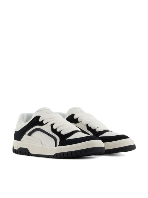 ARMANI EXCHANGE A|X Zapatillas oversize con inserciones en contraste blanco roto + negro - Zapatos Hombre