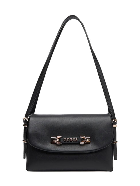 GUESS LEFIA Bolso de hombro con solapa NEGRO - Bolsos Mujer