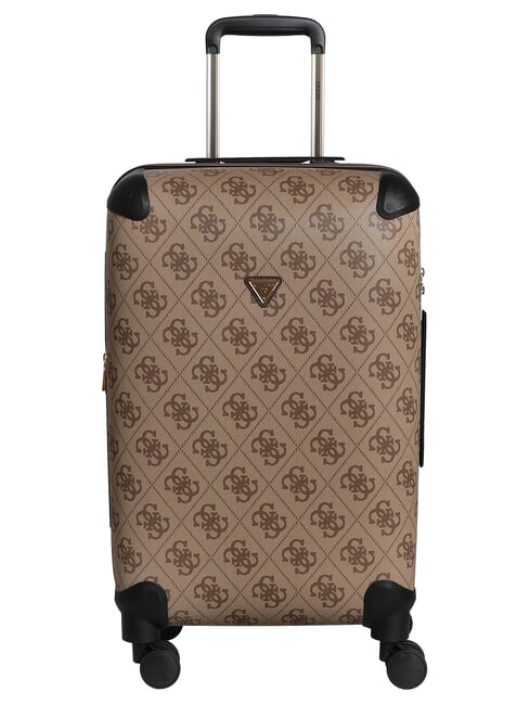 GUESS BERTA 22 Carro mediano logotipo de café con leche / marrón - Trolley Rígidos