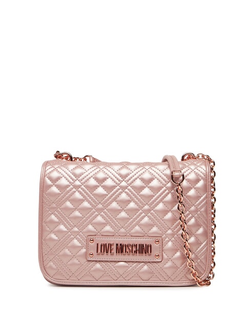LOVE MOSCHINO BOLD LOVE Bolso de hombro con asas de cadena polvo - Bolsos Mujer
