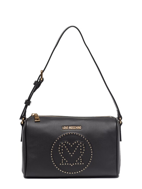 LOVE MOSCHINO LITTLE STUDS Bolso de hombro con tachuelas negro - Bolsos Mujer