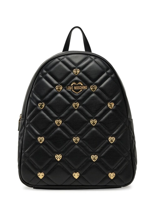 LOVE MOSCHINO SWEET STUDS Mochila con tachuelas de corazón negro - Bolsos Mujer