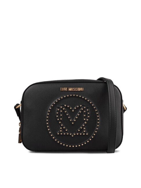 LOVE MOSCHINO LITTLE STUDS Bolsa para cámara con tachuelas negro - Bolsos Mujer
