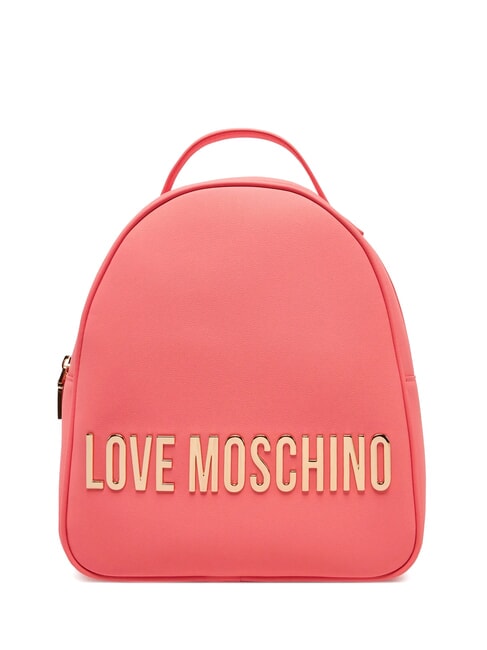 LOVE MOSCHINO LETTERING Mochila coral - Bolsos Mujer