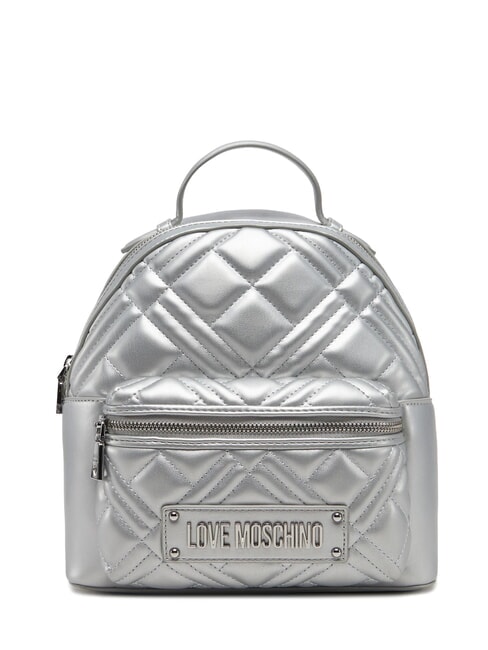 LOVE MOSCHINO QUILTED Mochila acolchada plata - Bolsos Mujer