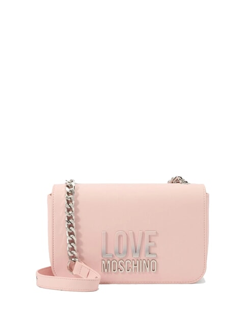 LOVE MOSCHINO LETTERING BICOLOR Bolso de hombro polvos - Bolsos Mujer