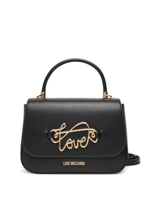 LOVE MOSCHINO TIMELESS Bolso maletín con bandolera negro - Bolsos Mujer