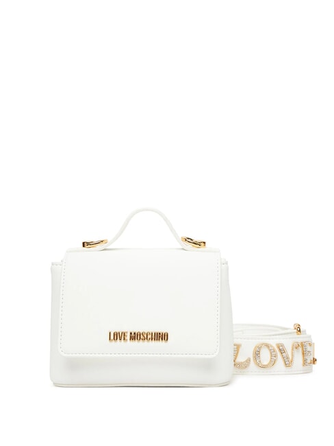 LOVE MOSCHINO SPARKLE Mini bolso con aplicaciones de joya blanco - Bolsos Mujer