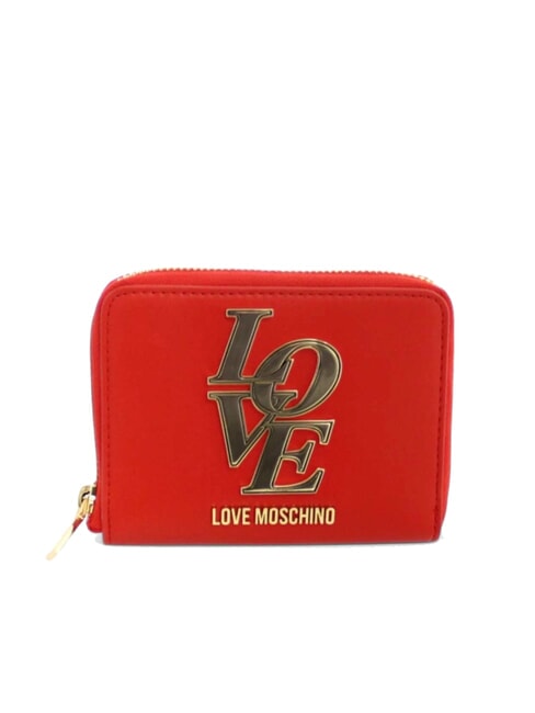 LOVE MOSCHINO LOVE Mini billetera con cremallera rojo - Carteras Mujer