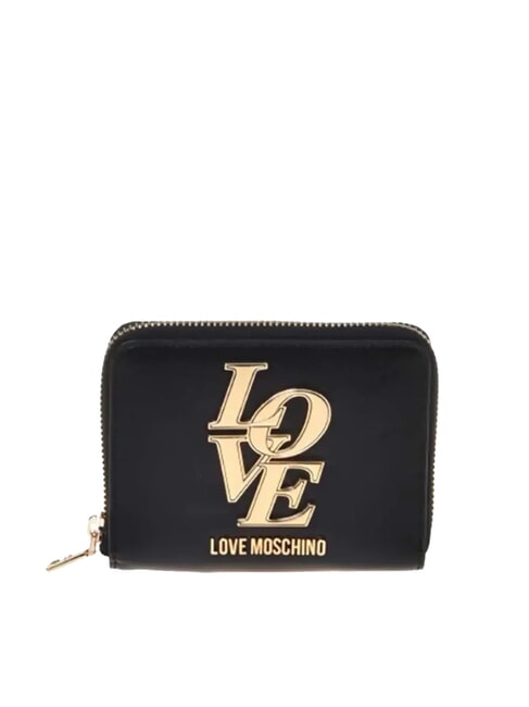 LOVE MOSCHINO LOVE Mini billetera con cremallera negro - Carteras Mujer