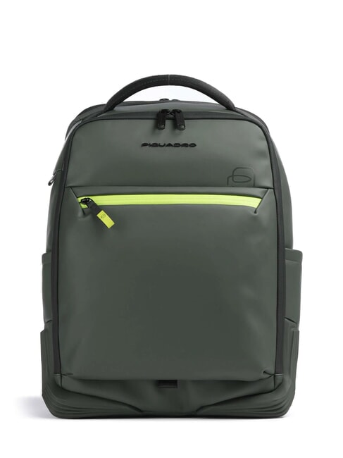 PIQUADRO CORNER SPECIALE GOMMATO  Mochila para portátil de 15,6" VERDE - Mochilas para portátil