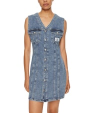 CALVIN KLEIN CK JEANS Vestido corto vaquero con sisas - Ropa de mujer