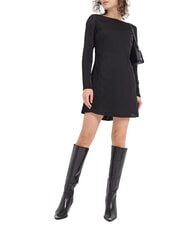 CALVIN KLEIN CK JEANS Vestido corto con mangas largas y logotipo completo. - Ropa de mujer