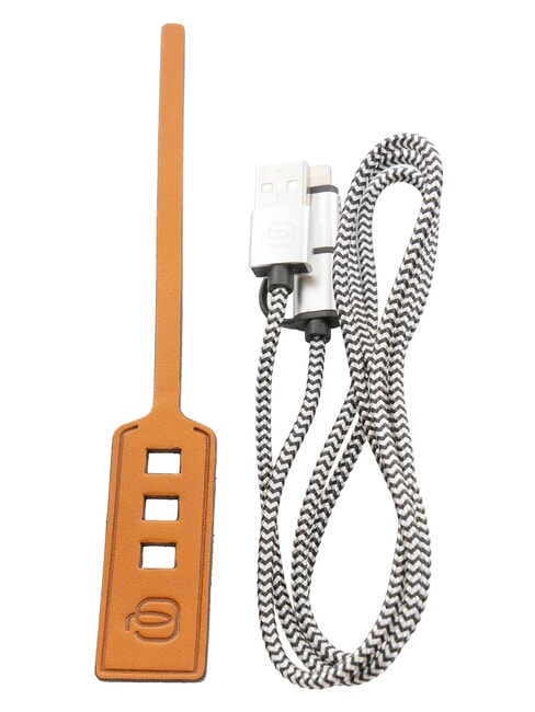 PIQUADRO BAGMOTIC Brida de cuero con cable USB Cuero / Rojo - Accesorios de viaje