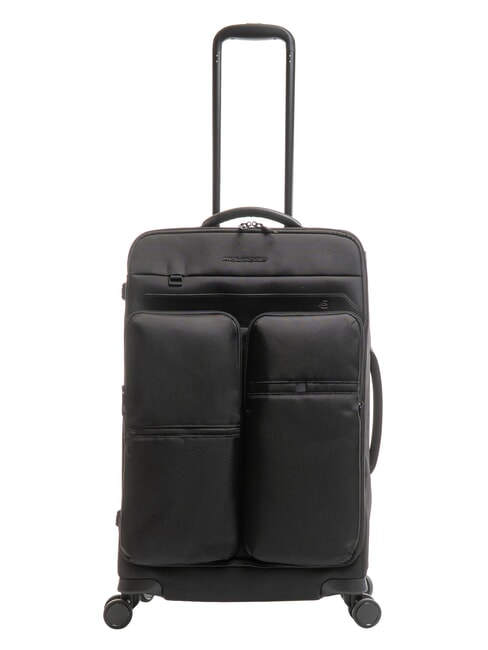 PIQUADRO X19 Carro mediano con bolsillos negro - Trolley Semirrígidos