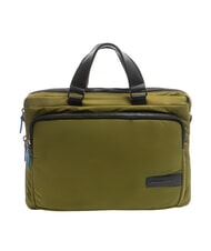 PIQUADRO PQ-RY Malet&iacute;n delgado para computadora port&aacute;til de 14" verde negro - Maletines de Trabajo - 1
