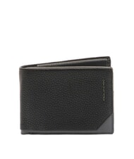 PIQUADRO TALLIN Cartera de piel con solapa y monedero negro - Carteras Hombre - 1
