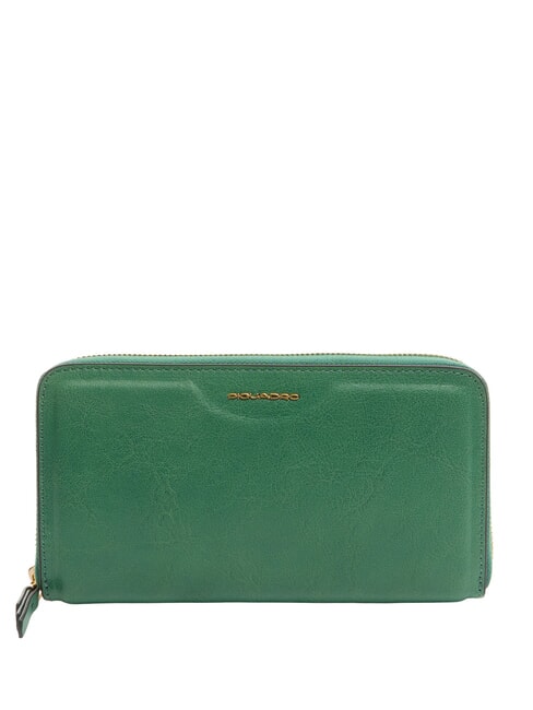 PIQUADRO GEA Cartera de piel GEA VERDE - Carteras Mujer