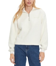 CALVIN KLEIN CK JEANS Sudadera de peluche con media cremallera - Sudaderas de mujer