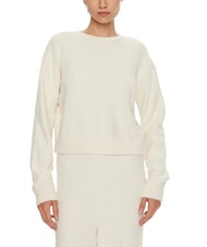 CALVIN KLEIN CK Sudadera de cuello redondo marfil - Sudaderas de mujer - 1