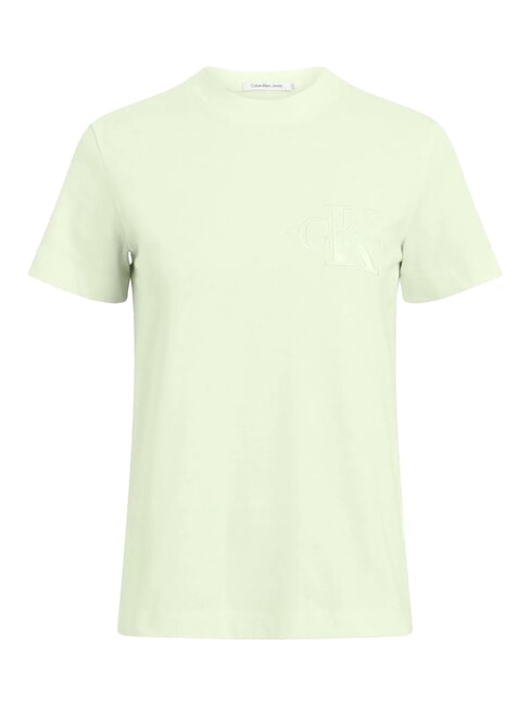 CALVIN KLEIN CK JEANS Camiseta de algodón de manga corta verde celadón - camiseta